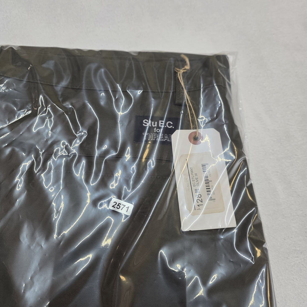 Stüssy x Stu.EC Olive Chino Pants Men’s 38x36 Made in USA MSRP $128 - Picture 11 of 11